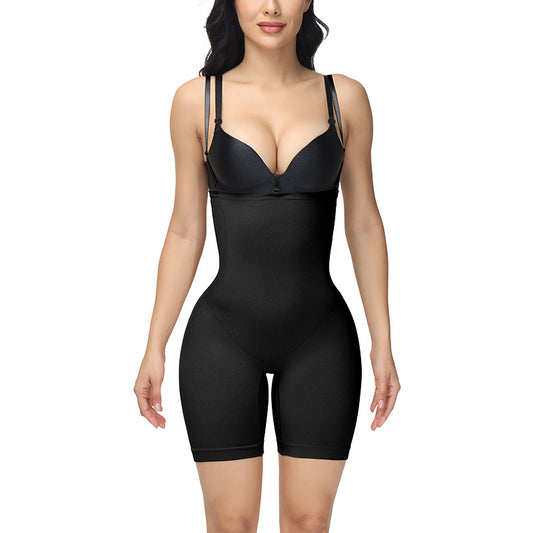 Seamless Sculpting Body Shaper- Everyday Contour Shapewear worn by a model in black.